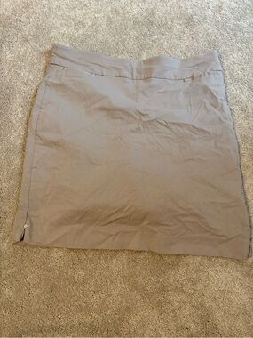 Kim Rogers Taupe Straight Skort